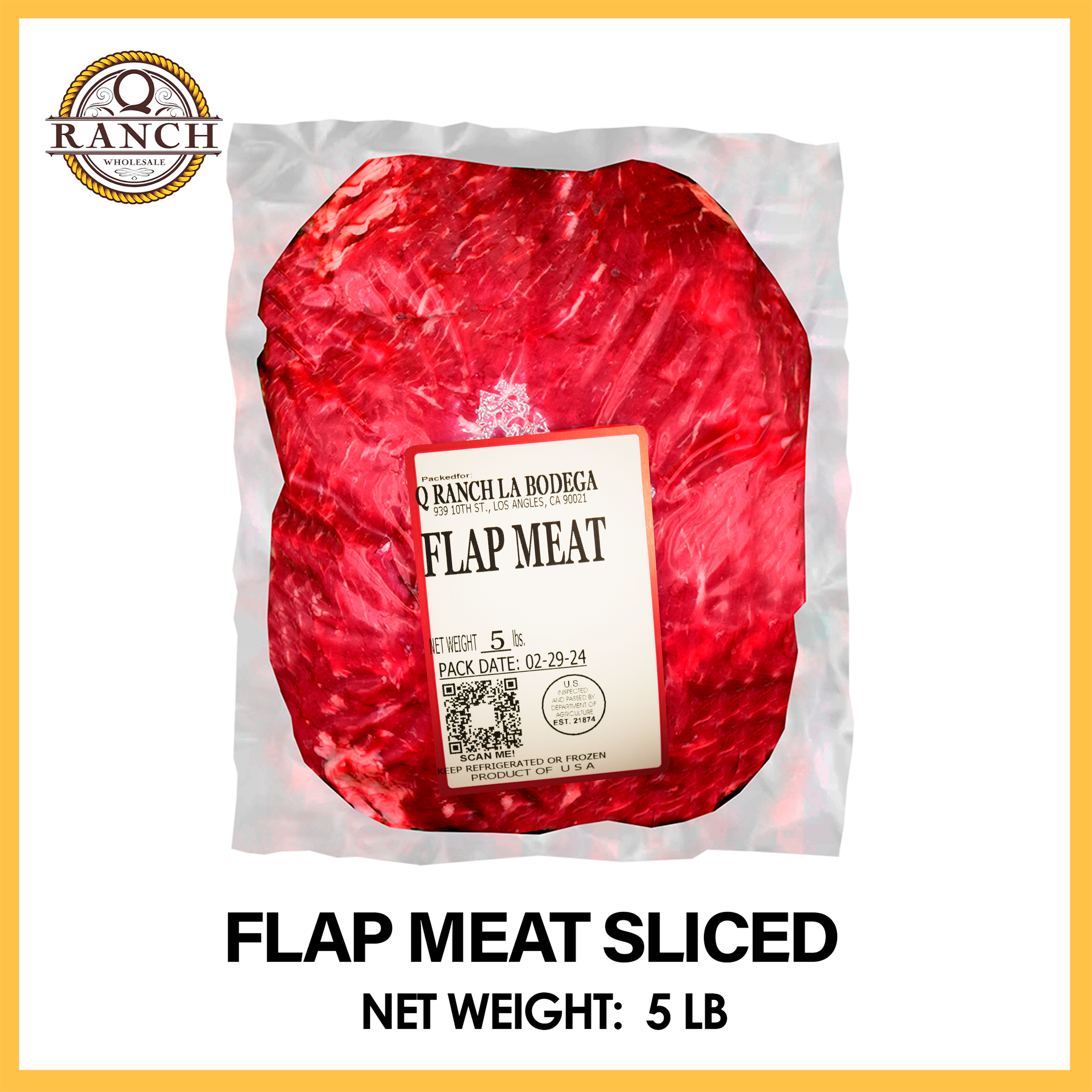 flap meat sliced